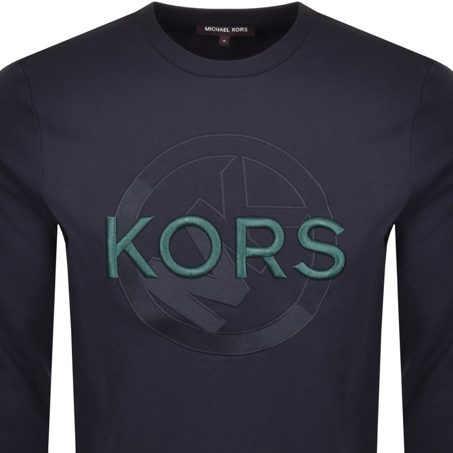 Alternative Image for ProductMichael Kors Logo Crew Neck Sweatshirt Navy2